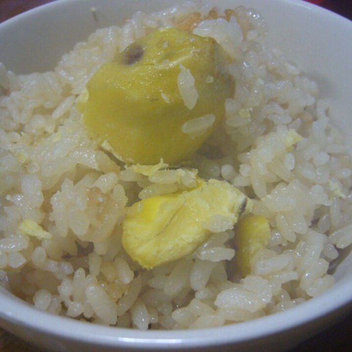 栗ご飯 (お焦げ付き)